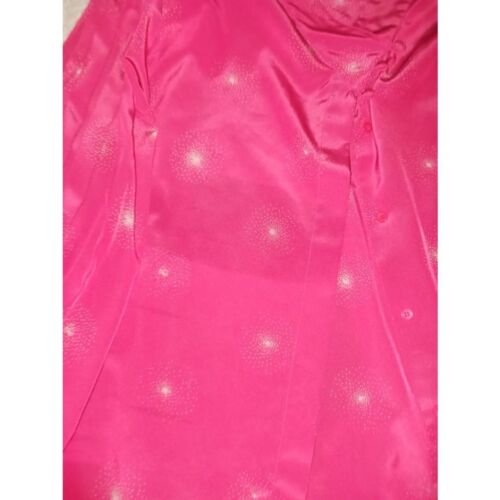 Blusa TESS Vintage Años 70 Rosa Lunares Cuello Simulado Milano París 10/M Hong Kong - Imagen 2 de 7