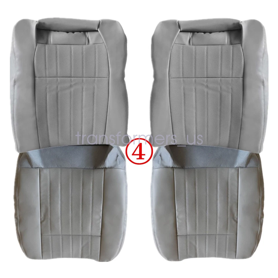 Серый кожаный чехол на сиденье водителя и пассажира для Chevy Impala SS 1994 1995 1996 годов выпуска - Изображение 4 из 4