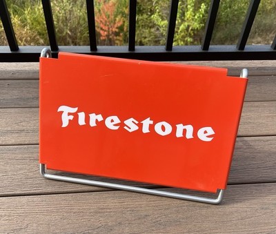 Firestone Metal Tire Display Stand Rack Store Display Sign