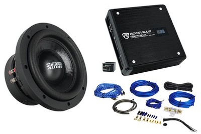 Sundown Audio SA-6.5SW 6.5'' 300w RMS Car Audio Subwoofer+Mono Amplifier+Amp Kit
