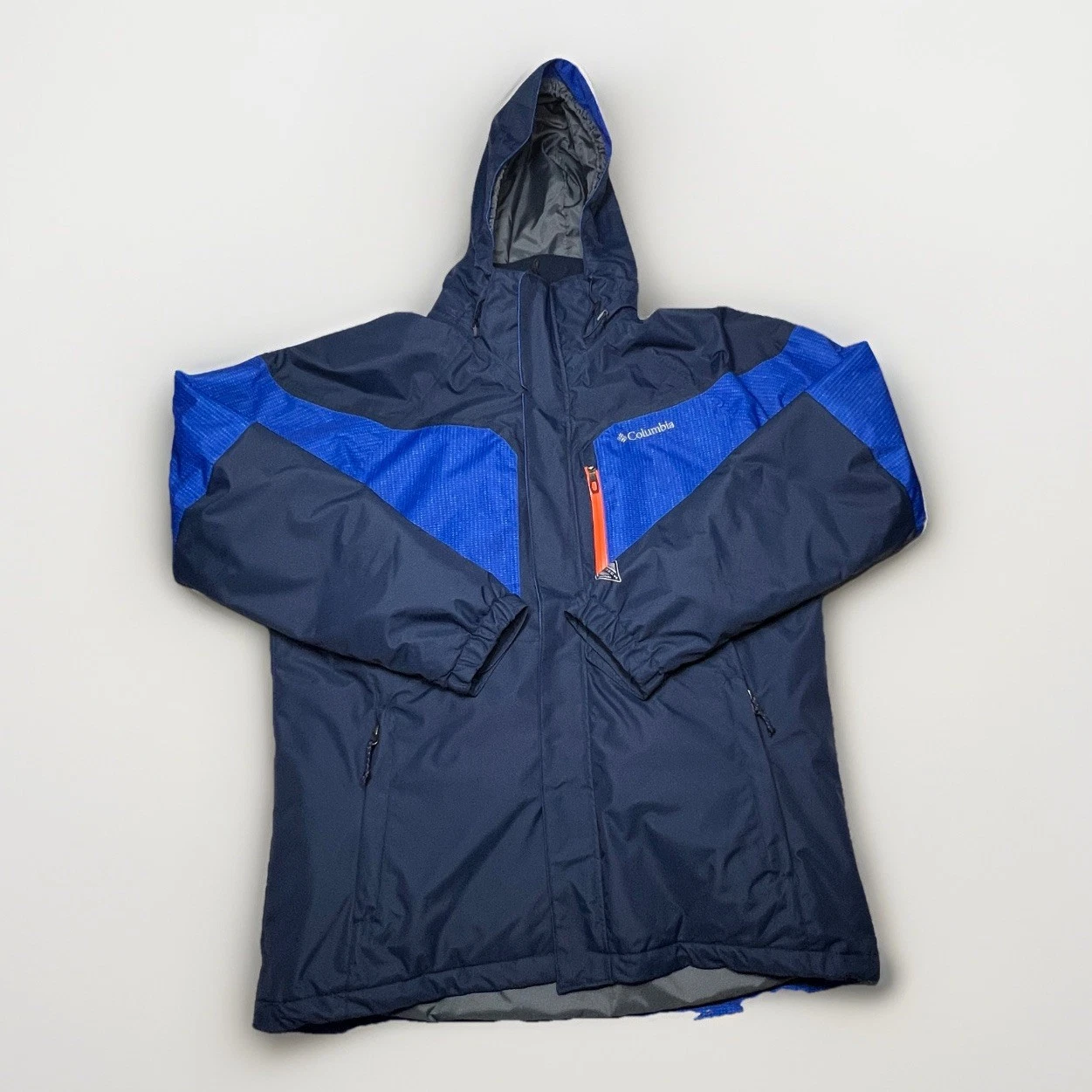 Columbia Mens Large Insulated OmniHeat Zip Ski Outdoors Thermal Jacket Coat