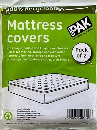StorePAK 2-Pack Mattress Cover for Moving & Storage |  Assorted styles 