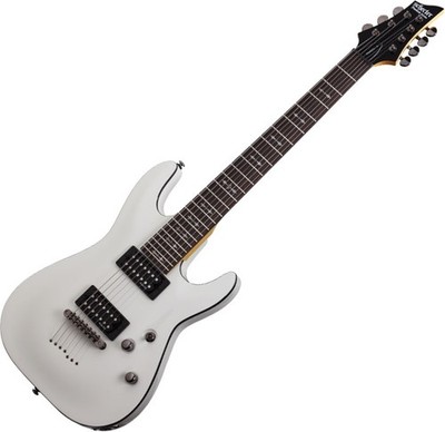 Schecter Omen-7 Electric Guitar in Vintage White Finish
