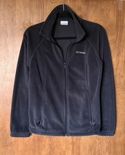 Columbia Women  s Size Medium Black Fleece Mock Neck Zip Up Jacket Coat