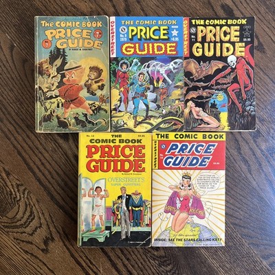 Overstreet Comic Book Price Guides 7 9 11 12 14 Softcover Lot Of 5 1977-1984