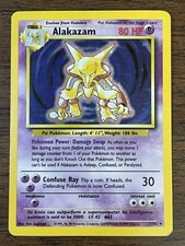 Wizards Pokemon TCG Base Set Alakazam 1/102 Holo Rare 80 HP English 1999 on eBay