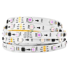 WS2811 IC=RGB+IC Addressable Dream Color LED Strip 16.4FT 30LEDs/m 10Pixels/m...