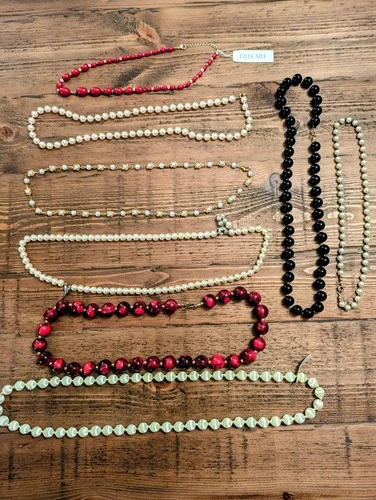 Lot of Vintage Costume Jewelry Necklaces - 8