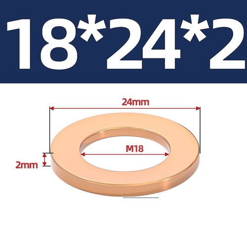 M3 - M60 Metric Copper Sealing Washers Flat Gasket Rings Form A DIN 7603 A - - Picture 106 of 135