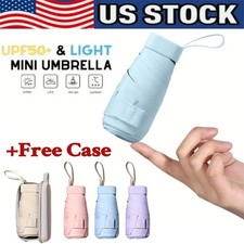 Portable Rain Umbrella Pocket Compact Mini Umbrella 6 Fold Sun Umbrella US