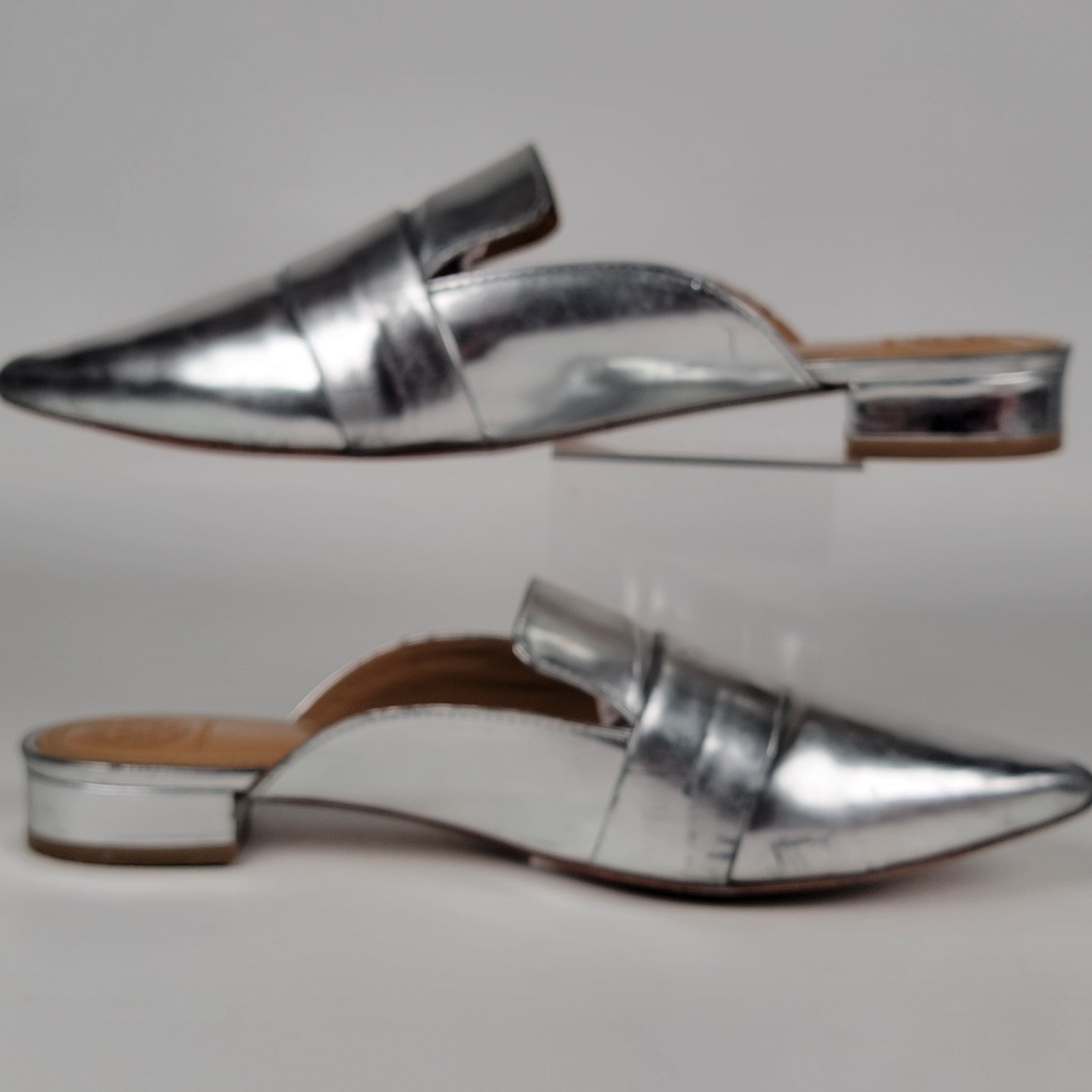  Tory Burch Rosalind Metallic Leather Flat Slipon Mules Women Shoe 8 M thumbnail 4