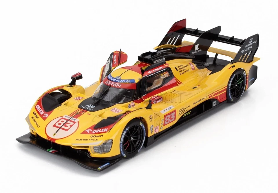 BURAGO FERRARI 499P 24H LE MANS 2024 KUBICA - MODELLINO AUTO STATICO  SCALA 1/24 - Immagine 4 di 4