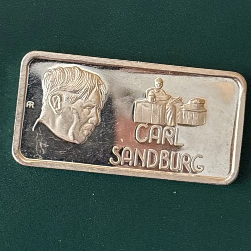 Carl Sandburg  1oz .999 Silver Art Bar