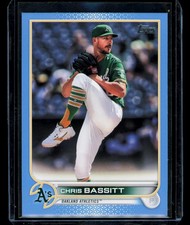 2022 Topps #456 Chris Bassitt Father's Day Powder Blue #/50