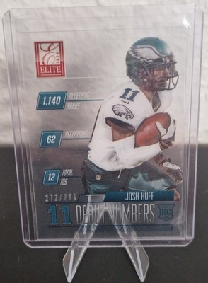 Top Rar 2014 Panini Elite Rookie Debut Numbers 272/299 Josh Huff #RN-8