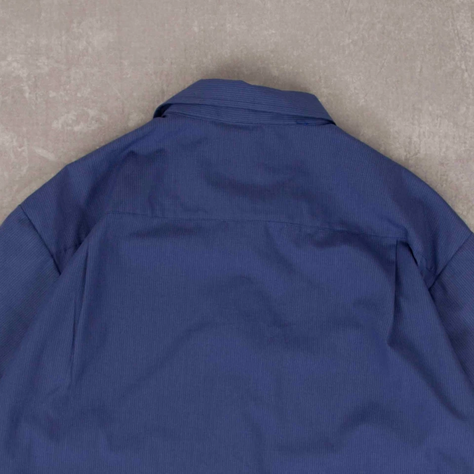 Camisa de trabajo recortada vintage Hp L parche azul para hombre Foto 4 de 4