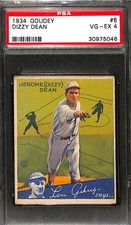 1934 Goudey #6 Jerome (Dizzy) Dean PSA 4 VG-EX 30975046 