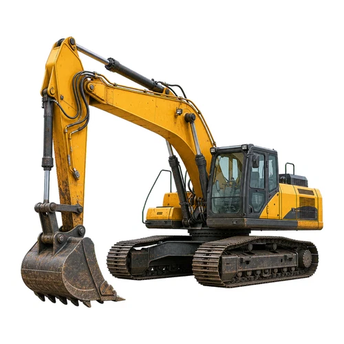 Construction Digger Excavator Self Adhesive Vinyl Sticker