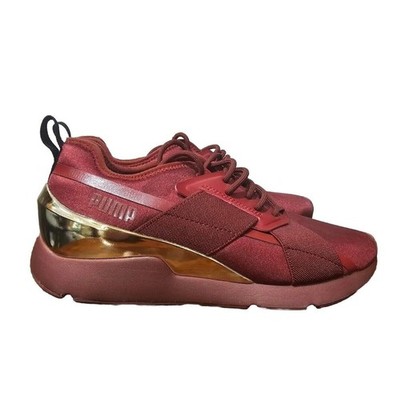 Puma Muse X-2 Ignite Metallic Women's Size US 8.5 Fire brick/Team gold