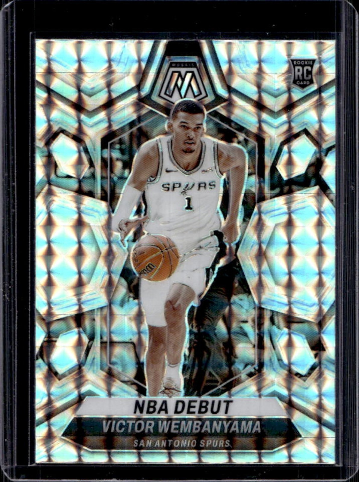2023-24 Mosaic Victor Wembanyama RC Mosaic Prizm NBA Debut #257 Spurs
