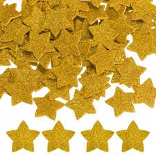60Pcs 1.8"x1.8" Star Foam Stickers EVA Glitters Foam Shape Sticker Golden