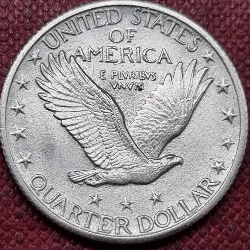 1918 Standing Liberty Quarter 25c High Grade UNC Uncirculated #96114 - Image 2 of 2