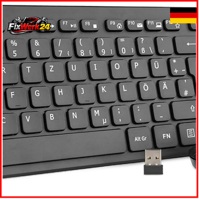 Rii Funktastatur Maus Set Wireless Keyboard Mouse PC Laptop Windows Smart TV