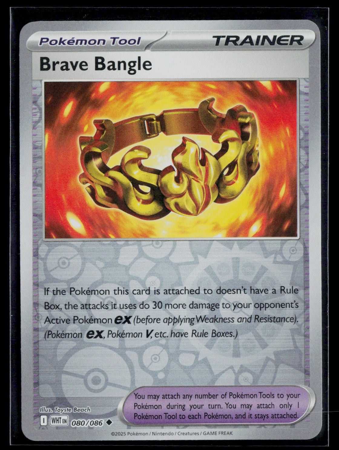 SV: White Flare #080/086 Brave Bangle Reverse Holo