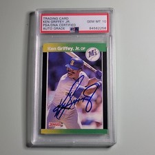 Ken Griffey Jr 1989 Donruss Baseball's Best RC Auto PSA 10