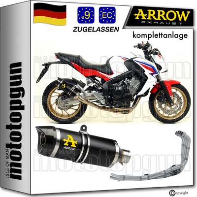 komplettanlage open schwarz c thunder arrow fur honda cb 650 f 2014 14 2015 15