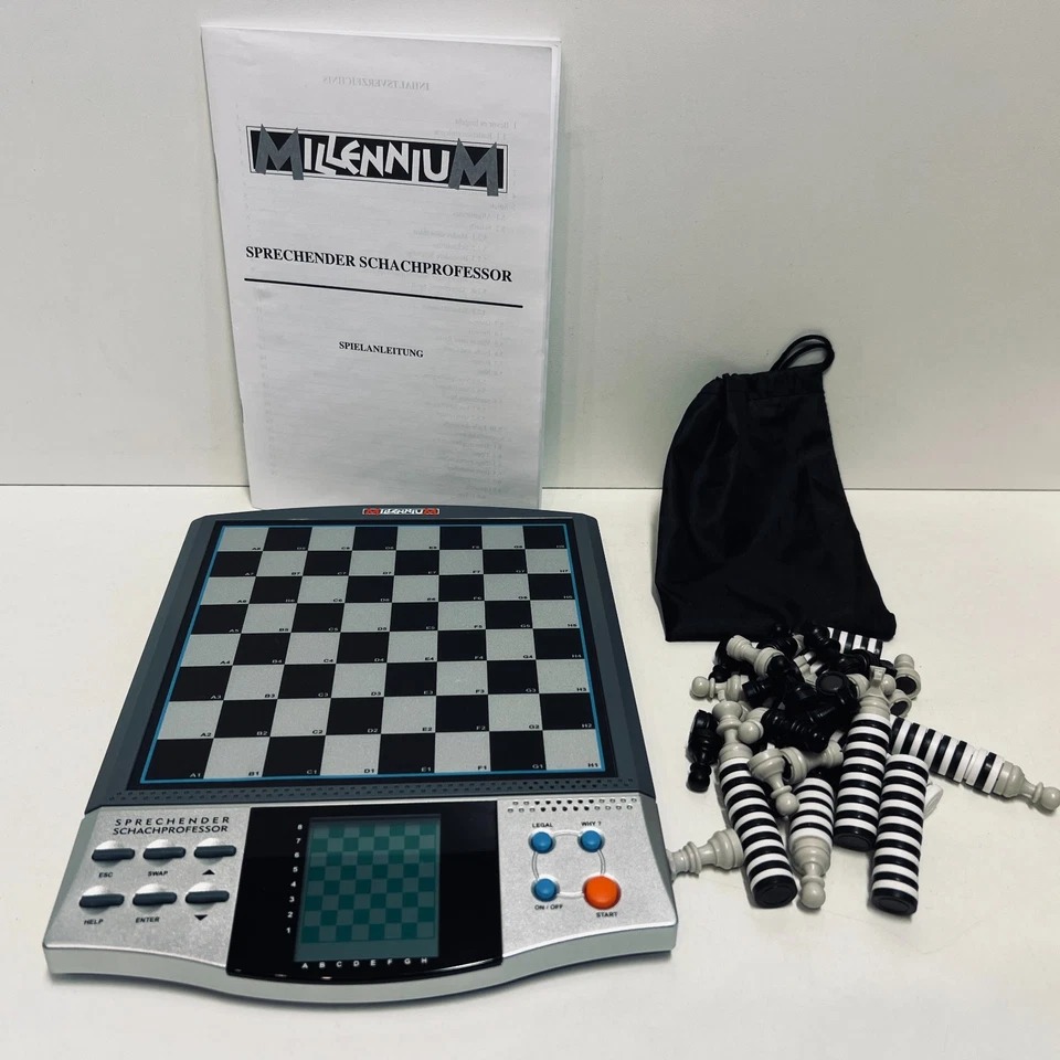 Millennium - Sprechender Schachprofessor Schachcomputer - Figuren vollständig #1 - Bild 2 von 4