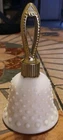 Vtg  AVON Hobnail Bell Milk Glass Cologne Perfume Here's My Heart 2 fl oz EMPTY