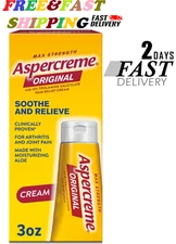 Aspercreme Maximum Strength Pain Relief Cream With Aloe, 3 oz FREE SHIPPING