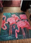 Flamingo Shower Curtain No Hooks NEW