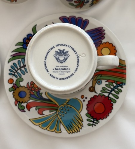 (2) Villeroy & Boch Acapulco Kaffeetassen & Untertassen Set - Made in Luxembourg - Bild 6 von 9