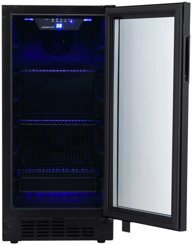 EdgeStar BBR901BL Black 15"W 80 Can Built-In Beverage Center With Slim Design - Picture 8 of 12