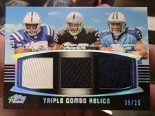 2011 Topps PrimeTriple Combo Relics Delone Carter, Jamie Harper, Taiwan Jones 