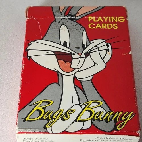 Vtg 1996 BUGS BUNNY PLAYING CARDS Looney Tunes * Incomplete*NO 5 of ❤️ FREE SHIP