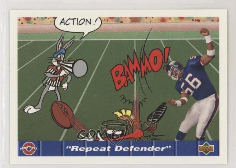 1992 Comic Ball IV Lawrence Taylor Bugs Bunny Marvin the Martian #125 HOF 00ts