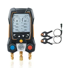 Testo 550s Digital Manifold Kit Refrigeration Meter 0564 5501 w/ 2x Clamp Probes