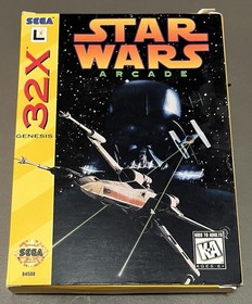 Star Wars Arcade Sega Genesis 32x Complete w/ Box Instructions Visions Postcard