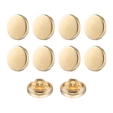 10pcs Metal Round Flat Sewing Buttons 11.5mm Alloy Button, Rose Gold