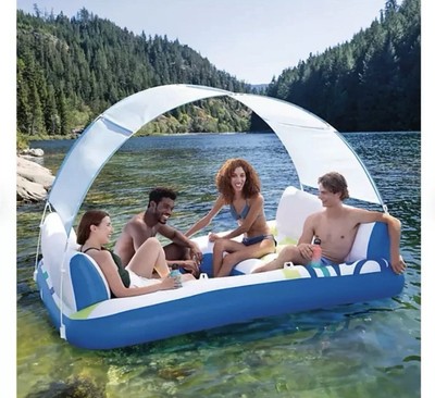Intex Sea Breeze Island with Removable Canopy, 4 Person, 880lbs Capacity, 57252S