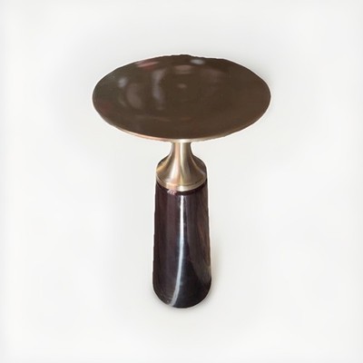 Vanguard Furniture Spot Table With Glass Base And Stainless Steel Top 
