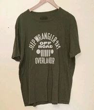 Lucky Brand Men's Jeep Shirt XL Green, Logo, 4x4, Trail Offroad