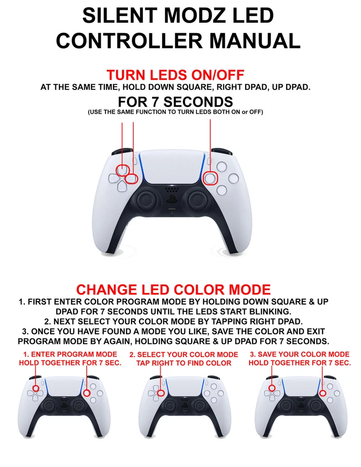 Purple Haze Silent Modz LED Light-Up Buttons Wireless Custom Controller for PS5 - Image 2 of 2