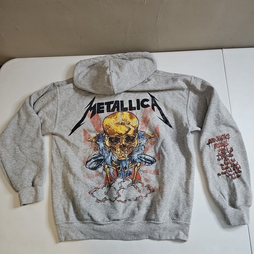 Metallica Appetite Boris Pullover Hoodie Pushead Art Size S Gray Justice For All