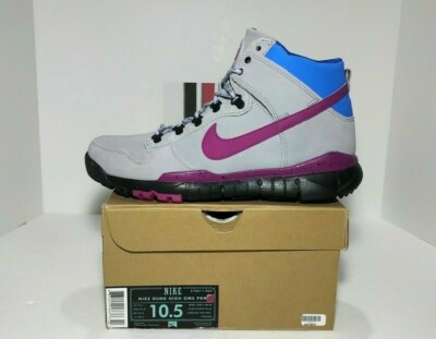 2012 Nike Dunk High OMS PRM X Stussy Boot Men's Size 10.5 Grey 576611-064