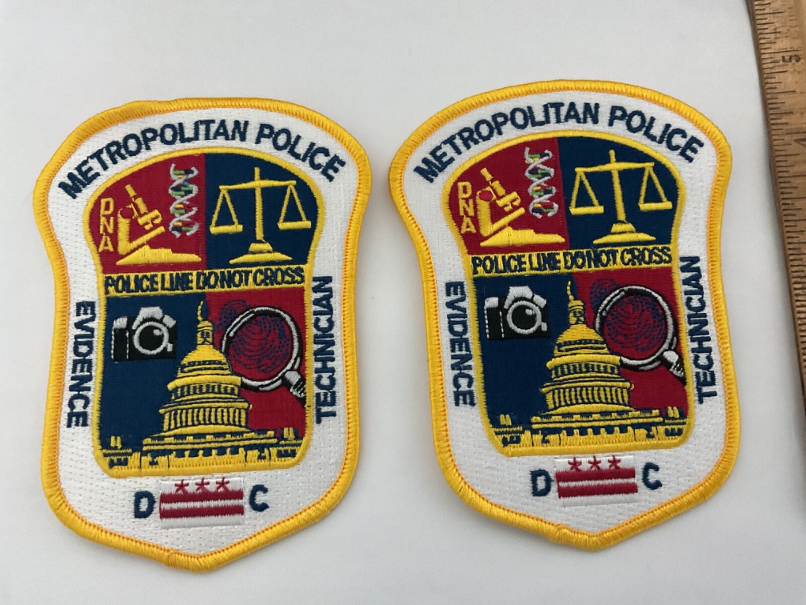 Evidence Tech Patch Metropolitan Police DC. Evidence Technician collectable patch set new ...