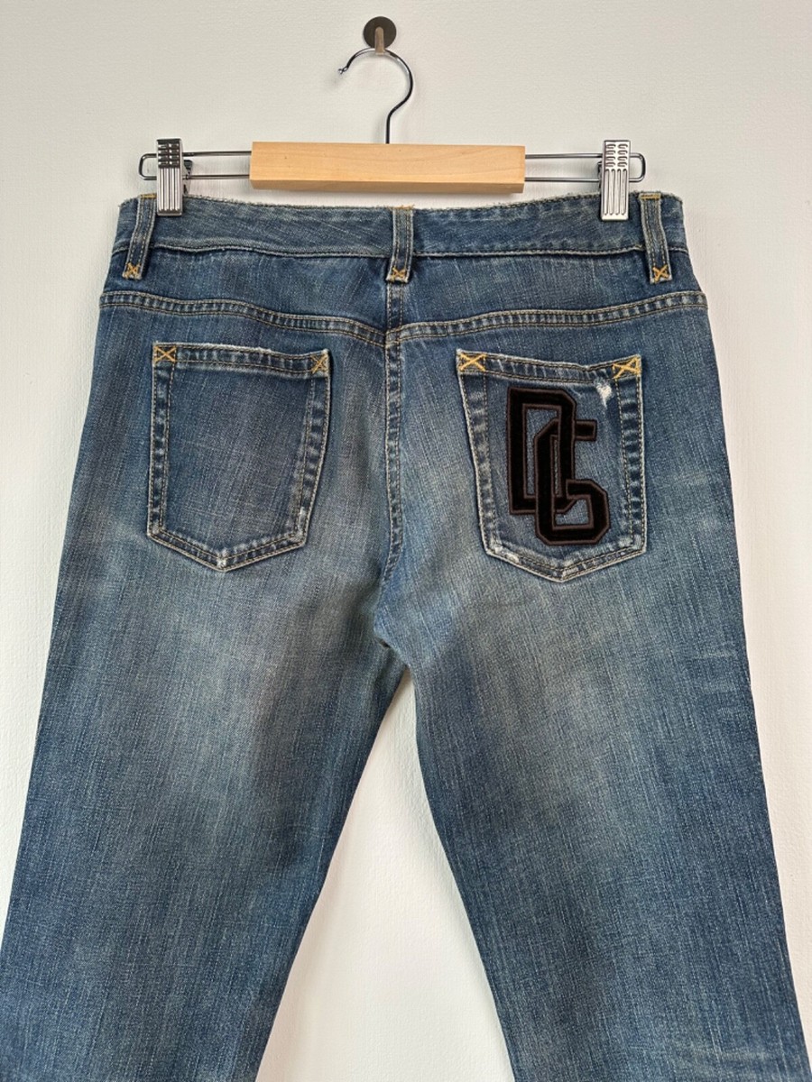 D&G Dolce & Gabbana Vintage Y2K Distressed Flared Jeans | eBay